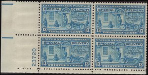 US #E17 MOTORCYCLE DELIVERY MNH LL PLATE BLOCK #23720 DURLAND $5.00