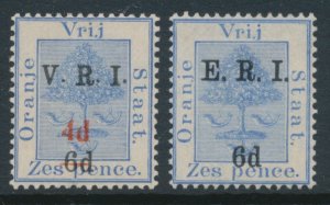 British Orange River Colony SG 136 & 137 Mint Hinged Overprinted stamps