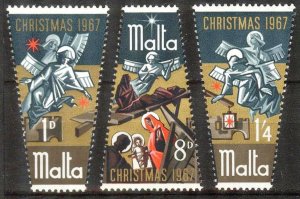 Malta 1967 Christmas set of 3 MNH