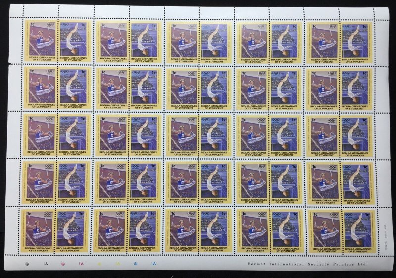 St Vincent Gren.Imperf Perf Sport Gymnastics Sheets x 8 MNH(400 Stamps)BLK18 )