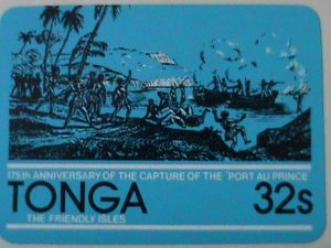 ​TONGA-1981-SC#498-175TH ANNIV: CAPTURE OF PORTAU PRINCE-MNH-WITH TAP