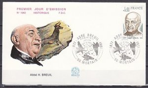 France, Scott cat. B500. Archeologist issue, First day cover.