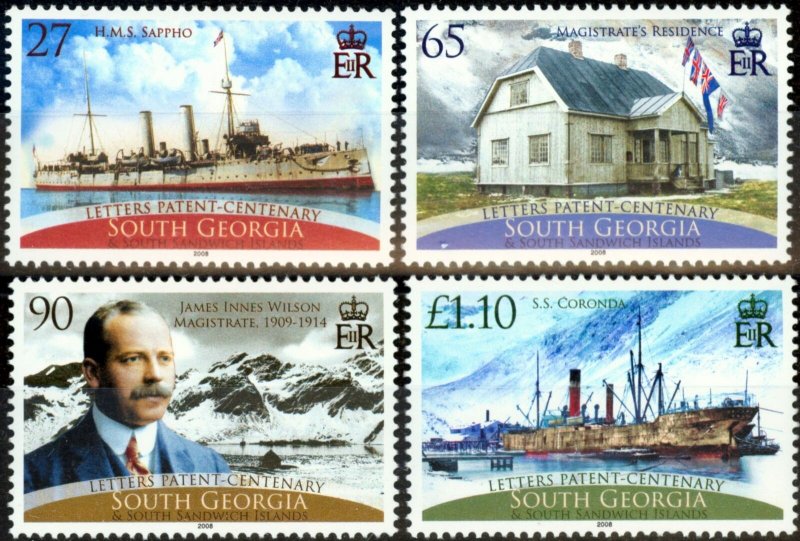 South Georgia 2008 Letters Patent Set of 4 SG458-461 Very Fine MNH