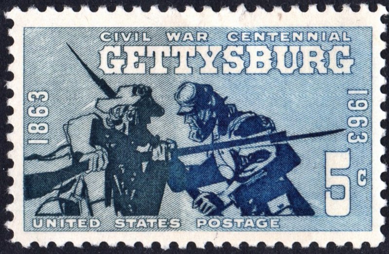 SC#1180 5¢ Civil War Centennial Issue: Gettysburg (1963) MNH