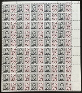 C59 ABRAHAM LINCOLN Sheet of 50 US Airmail 25¢ Stamps 1960 MNH