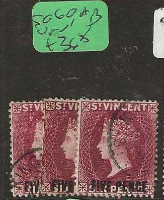 ST VINCENT SG 60, 60A, 60B  QV   5D/1D ,  3 STAMPS   VFU P0813H