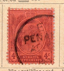 Malaya Straits Settlements 1903 Early Issue Fine Used 4c. NW-09652