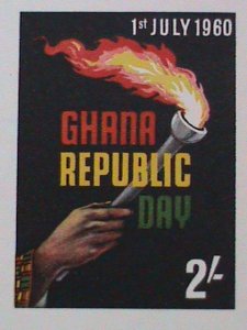 1960-GHANA-REPUBLIC DAY OF GHANA MNH IMPERF: SOUVENIR SHEET