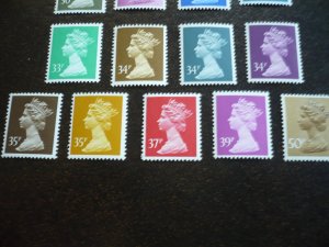 Stamps-G Britain-Scott#MH141-143,145,146,149,151-159-MNH Part Set of 13 Machin