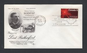 Canada #534 (1971 Rutherford issue)  FDC Rosecraft cachet unaddressed