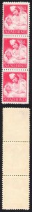 India Azad Hind Prepaired for use but not issued  3a + 3a (bottom stamp ceased)