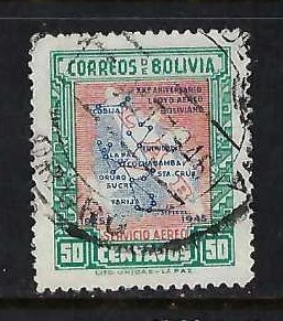 BOLIVIA C107 VFU MAP R11-173-7