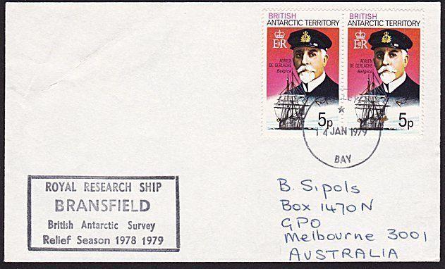 BR ANTARCTIC TERRITORY 1979 ship cover ex HALLEY BAY........................8549