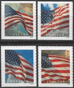 USA Sc. 5883-6 (F) Flags 2024 MNH APU bklt. singles