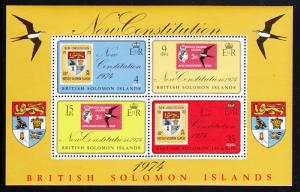 Solomon Islands 1974 MNH Scott #279a Souvenir sheet New Constitution