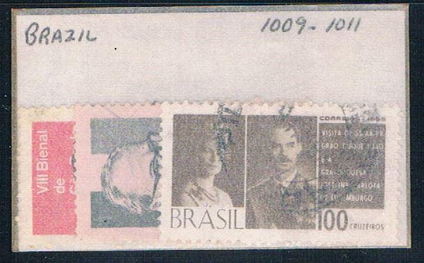 Brazil 1009- Used Partial Set Scott nums Shown 1965 (B0390)