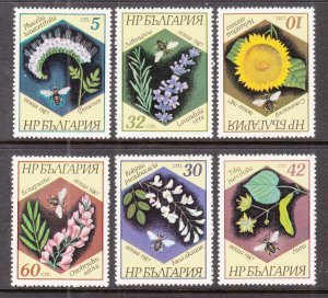 Bulgaria 3266-3271 Flowers MNH VF