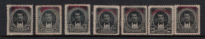 Ecuador 1895 SC 027-033 Mint SCV $111.50 Set