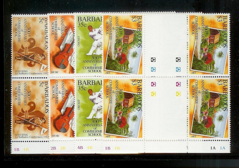 BARBADOS (26) All Diff Plate & Gutter Block Complete Sets All Mint Never Hinged