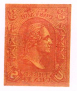 Scott #79-E8a - 3c Dark Red - Loewenberg Decalcomania