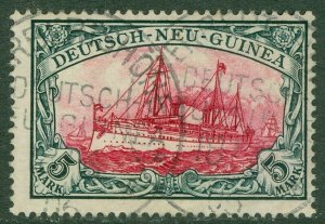 EDW1949SELL : GERMAN NEW GUINEA 1901 Scott #19 VF, Used Choice Signed Cat $500.