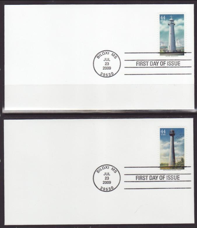 US 4409-4413 Lighthouses Uncacheted 2009 S/5 U/A FDC