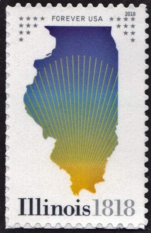 SC#5274 (50¢) Illinois Statehood Single (2018) SA