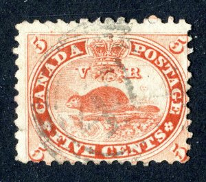 Canada 1859. 5c pale red. Used. SG31.