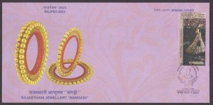 INDIA 2023 RAJPEX RAJASTHANI JEWELLERY BANGADI SPECIAL COVER WITH SPECIAL CANCL.