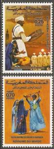 1974 Morocco Scott 318-319 National Folklore Festival MNH