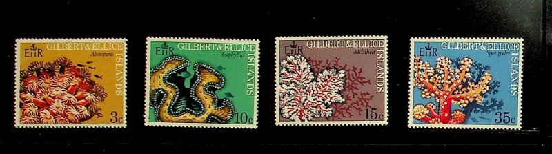 GILBER & ELLICE ISL. Sc 199-202 NH ISSUE OF 1972 - SEA LIFE - (AS24)