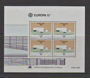 Portugal 1702a Souvenir Sheet 1987 Europa Issue MNH Modern Architecture