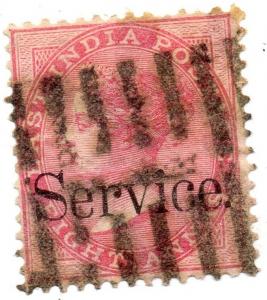 India SC #O21 Official Stamp 1866 Victoria 8a Used Postmarked stamps.