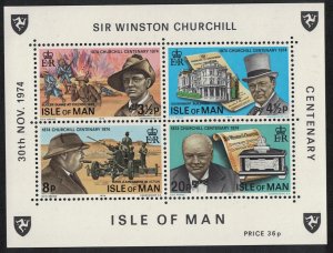 Isle of Man Birth Centenary of Sir Winston Churchill MS 1974 MNH SG#MS58 SC#51a