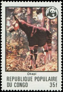 Congo 1978 Sc 453-458 WWF Hippo Rhinoceros Monkey Okapi CV $36.25
