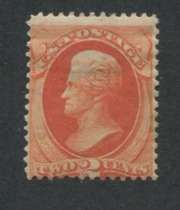 1875 US Stamp #178 2c Mint Hinged Average Original Gum Catalogue Value $325