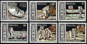 Rwanda 951-956, MNH, 10th anniversary Apollo 11 Moon Landing