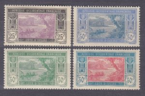 1922 Ivory Coast Cote d'Ivoire 65,67-69 Boat on river 3,40 €