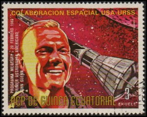 Equatorial Guinea sw831 - Cto - 3e John Glenn (Astronaut) (1975)