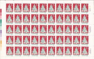 US Stamp 1990 25c Christmas Tree - 50 Stamp Sheet -   #2515