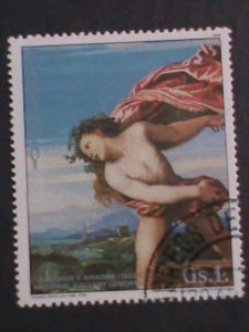 ​PARAGUAY-PROMOTION SALE-WORLD FAMOUS NUDE ART PAINTING LARGE SIZE STAMP VF