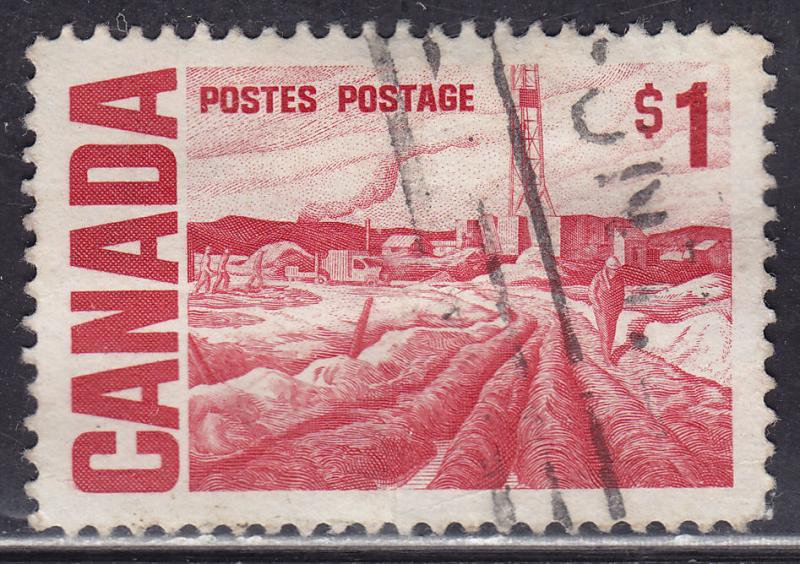 Canada 465b Edmonton Oil Field $1.00 1967