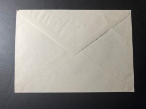 1938 Hungary Telegram Cover Komarom Visszatert White Blue Black Bird Ribbon 2