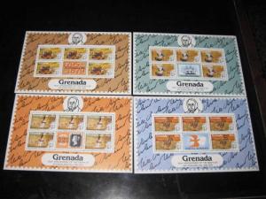 Grenada 1979 Sir Rowland Hill Organizatin of Penny Postage Mail Runner Mail C...