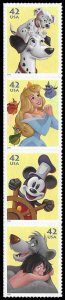 PCBstamps  US #4342/4345a Strip $1.68(4x42c)Disney-Imagination, MNH, (10)