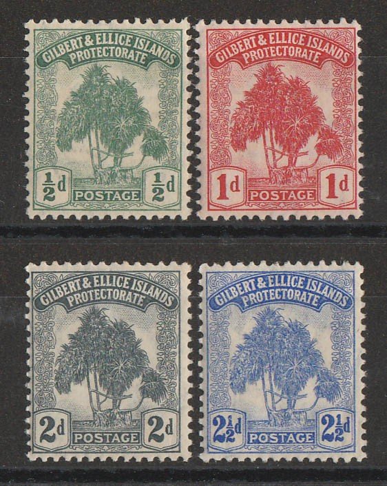 GILBERT & ELLICE ISLANDS 1911 Pandanus Tree set ½d-2½d. MNH **.