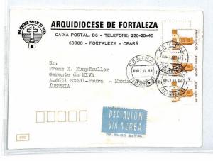 BRAZIL Missionary Vehicles *Fortaleza* Air Mail MIVA Cover 1988 Austria CM262