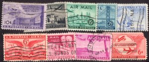 United States Scott #C42,43,34,35,36, 45,46,47 Used NG. Various condition.