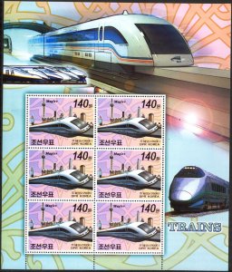 Korea 2006 Modern Trains Locomotives (1) Sheet MNH