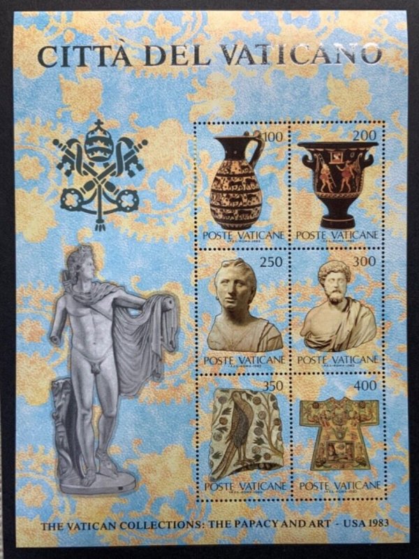 Vatican City MNH Souvenir Sheet #718 Art, textiles, pottery